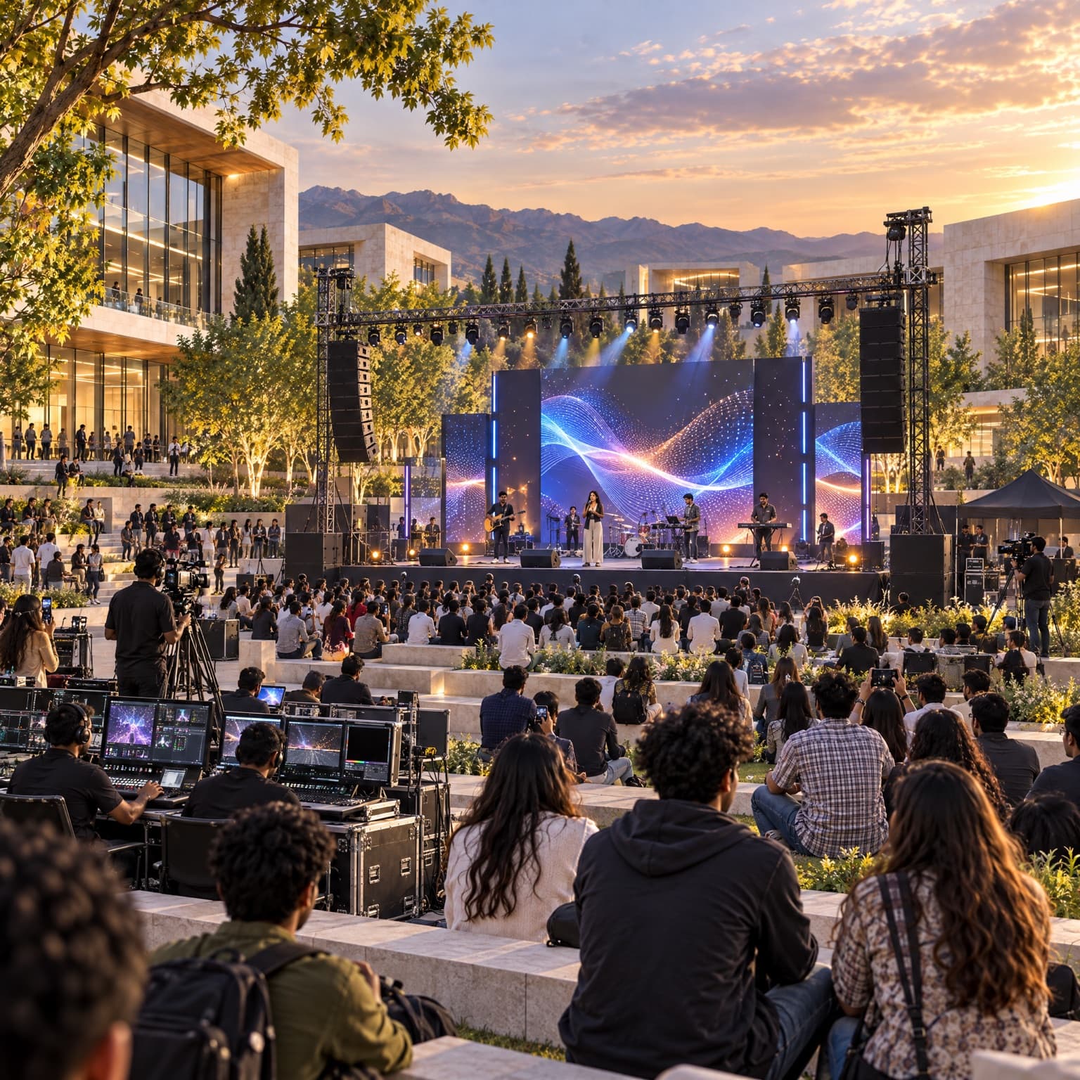 Large campus event with integrated LED and AV